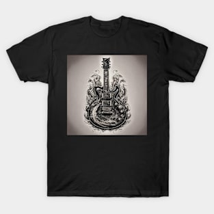 Guitar Art Design T-Shirt